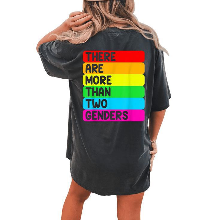 There Are More Than Two Sexes Of Lgbtq Rainbow Flag  Gift For Women Women's Oversized Graphic Back Print Comfort T-shirt