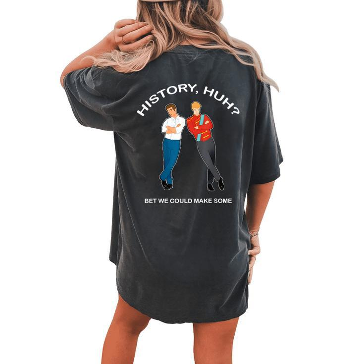 History Huh Red White And Royal Blue Gtbt For Women's Oversized Comfort T-shirt Back Print