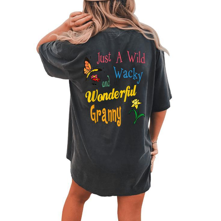 Wild Wonderful Granny Best Granny Ever Floral Women's Oversized Comfort T-Shirt Back Print