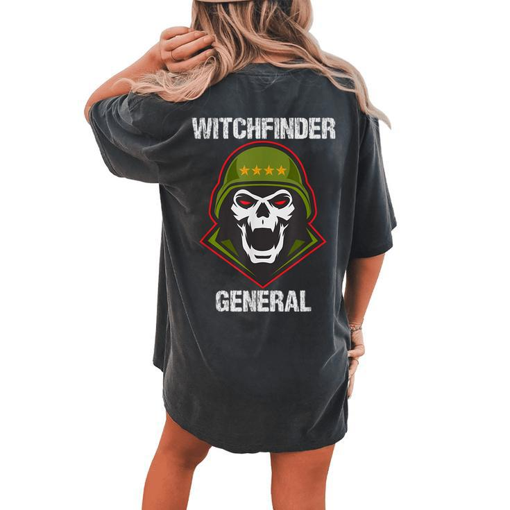 Witchfinder General Creepy Halloween Horror Witch Hunt Halloween Women's Oversized Comfort T-shirt Back Print