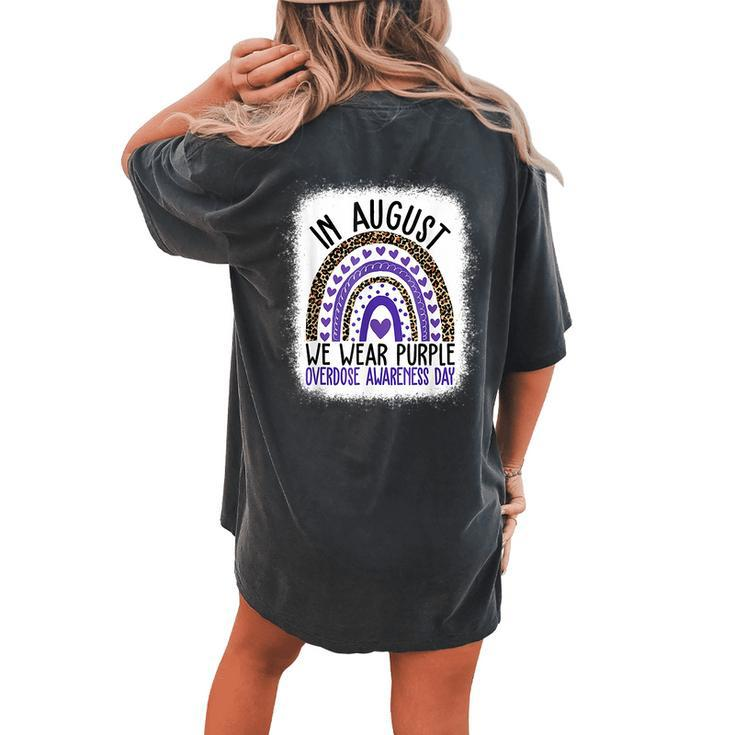 International Overdose Awareness Day Purple Rainbow Women's Oversized Comfort T-shirt Back Print