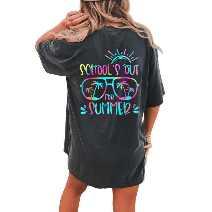 Last Day Of School Schools Out For Summer Teacher Vintage Women's Oversized Comfort T-Shirt Back Print