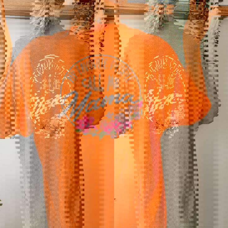 My Favorite Calls Me Mom Floral Personalized Women T-Shirt