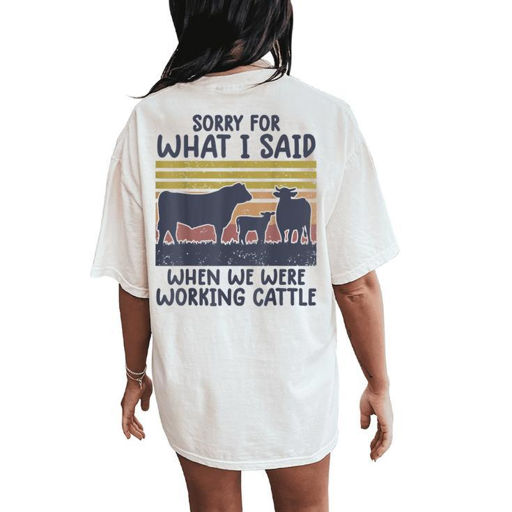 Cattle Cow For Women Cow For Women Women's Oversized Comfort T-Shirt Back Print