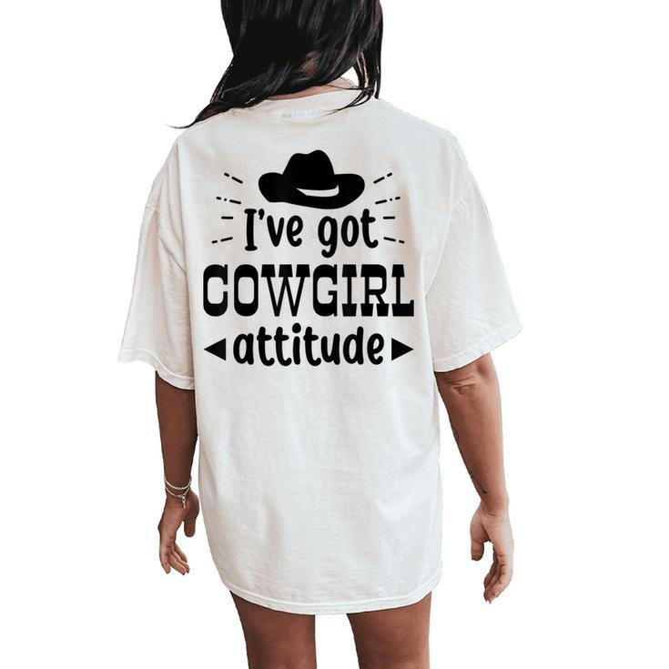 Cowgirl Boots Western Cowboy Hat Southern Horse Rodeo Ladies Women's Oversized Comfort T-Shirt Back Print