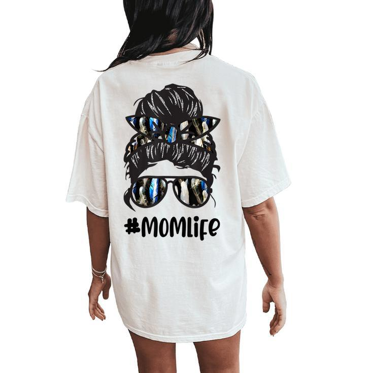Mom Life Messy Hair Bun Native American Women's Oversized Comfort T-Shirt Back Print