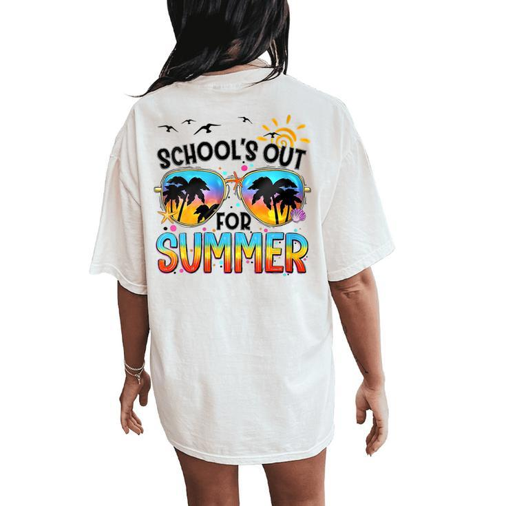 Schools Out For Summer Last Day Of School BeachSummer Women's Oversized Comfort T-Shirt Back Print