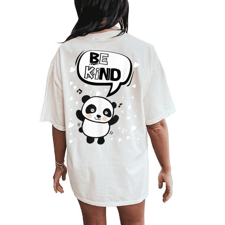 Unity Day Orange Anti Bullying And Panda Be Kind Women's Oversized Comfort T-Shirt Back Print