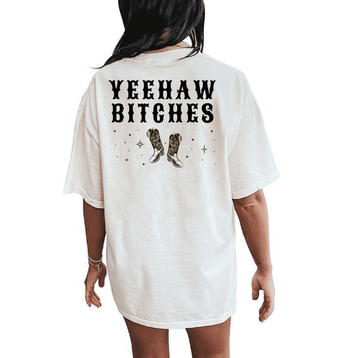 Wild West Western Wear Rodeo Yeehaw Cowgirl Country Music Women's Oversized Comfort T-Shirt Back Print