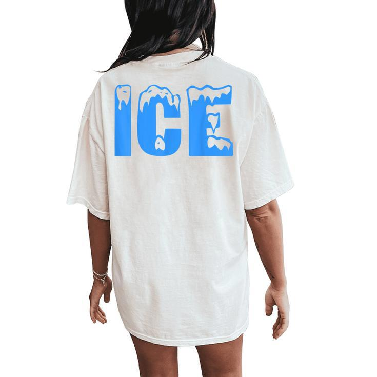 Fire And Ice Costume Halloween Family Matching Women's Oversized Comfort T-Shirt Back Print