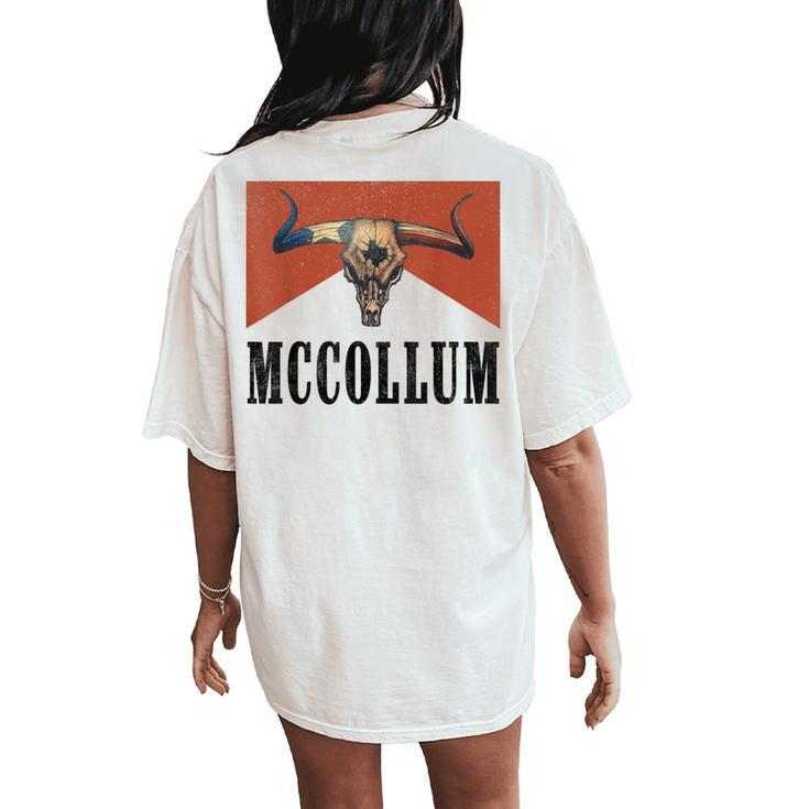 Howdy Mccollum Western Mccollum Punchy Cowboy Cowgirl Style Women's Oversized Comfort T-Shirt Back Print