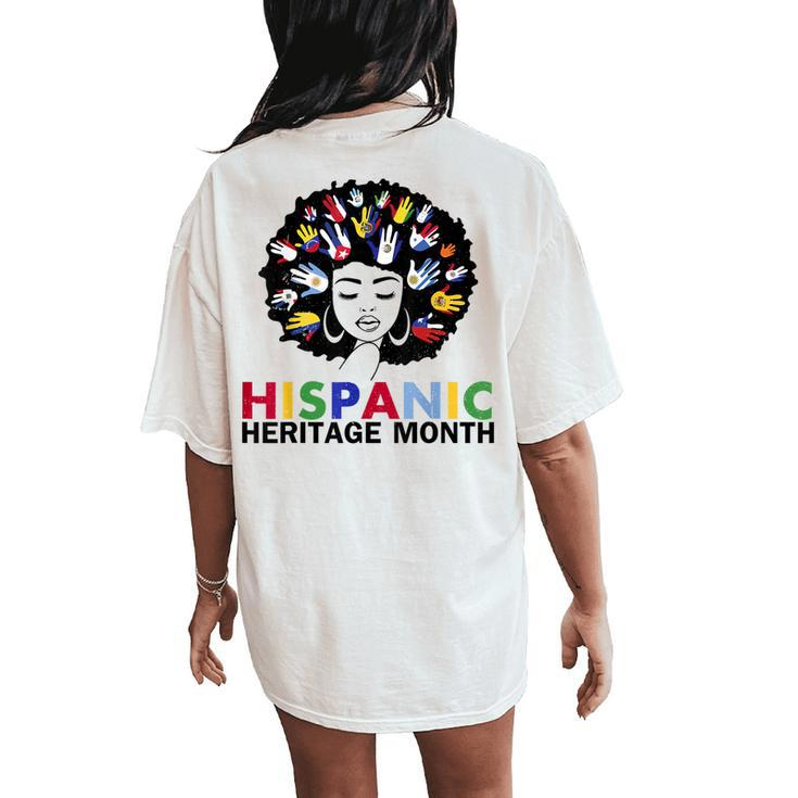 National Hispanic Heritage Month Messy Bun For Man Women's Oversized Comfort T-Shirt Back Print