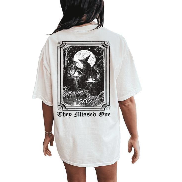 1692 They Missed One Retro Vintage Halloween Salem Women's Oversized Comfort T-Shirt Back Print
