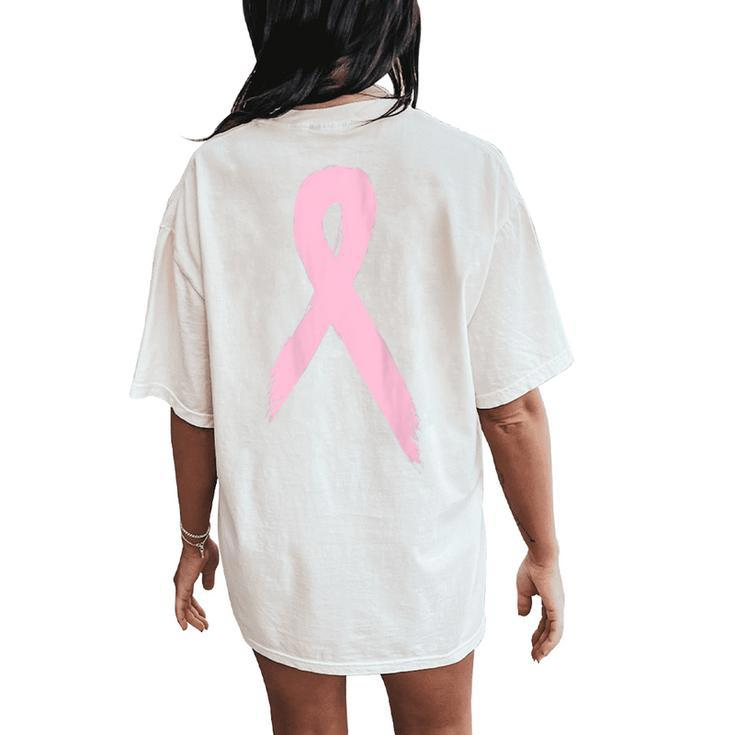 Breast Cancer Awareness Survivor For October Running Women's Oversized Comfort T-Shirt Back Print