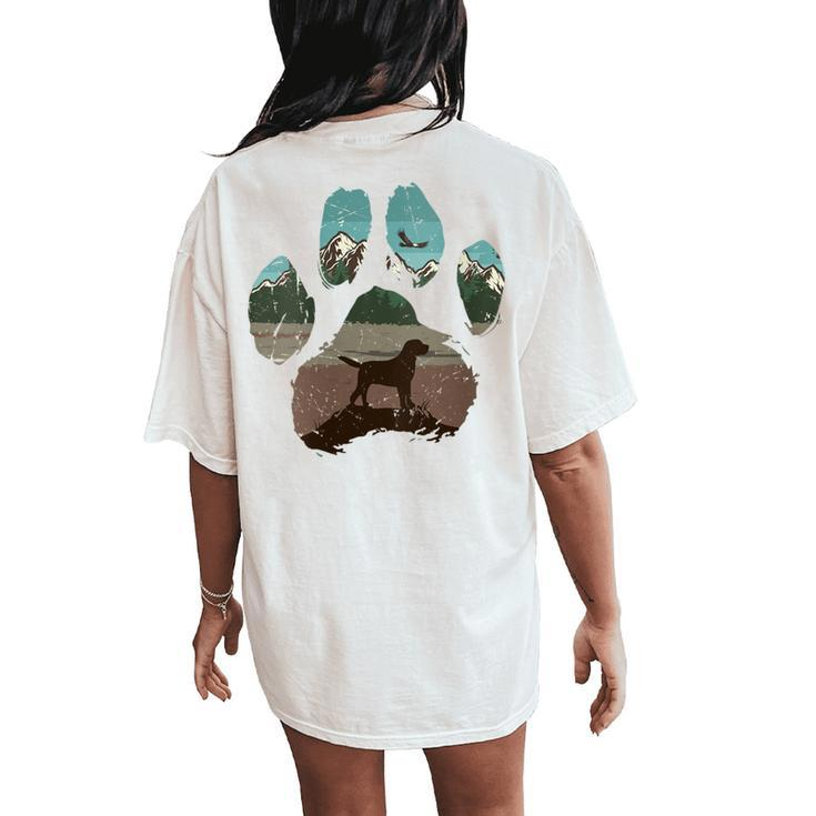 Cavador Paw Mom Dad Dog Lover Women Women's Oversized Comfort T-Shirt Back Print