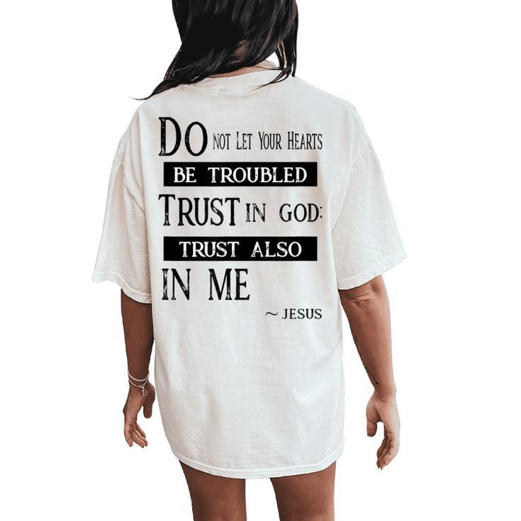 Christian T Faith Bible Quote T Women's Oversized Comfort T-Shirt Back Print
