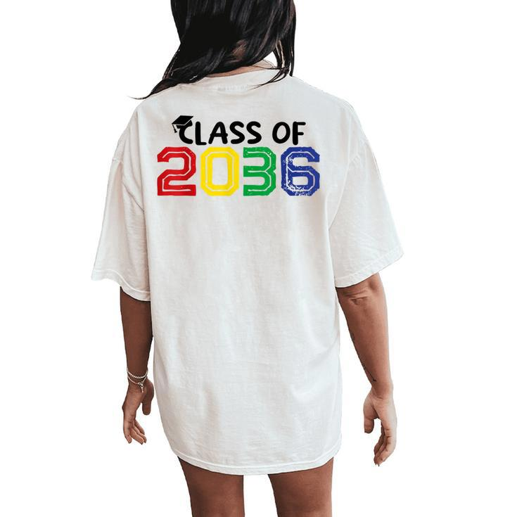 Class Of 2036 Boys Girls Women's Oversized Comfort T-Shirt Back Print