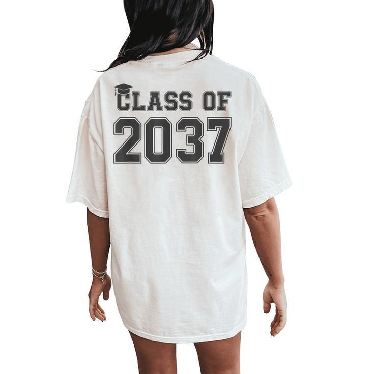 Class Of 2037 Pre K Grow With Me Graduation Boys Girls Women's Oversized Comfort T-Shirt Back Print