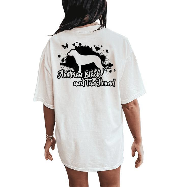 Proud Austrian Black And Tan Hound Dog Mom Dog Women's Oversized Comfort T-Shirt Back Print