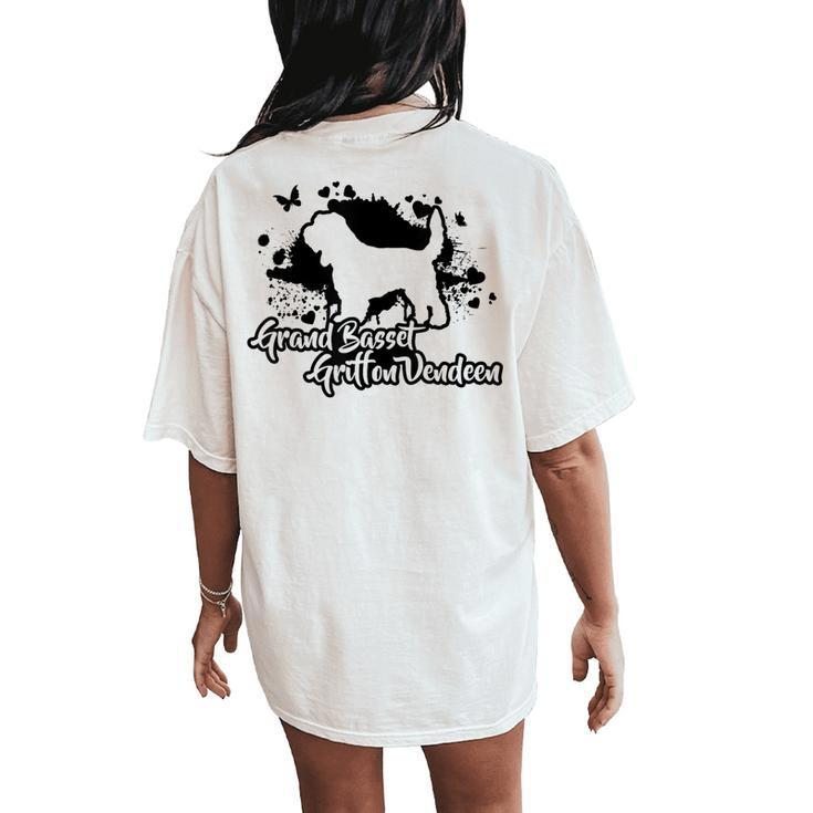 Proud Grand Basset Griffon Vendeen Dog Mom Dog Women's Oversized Comfort T-Shirt Back Print