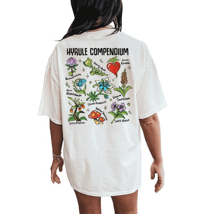 Hyrule Compendium Hyrule Floral Plants Women's Oversized Comfort T-Shirt Back Print
