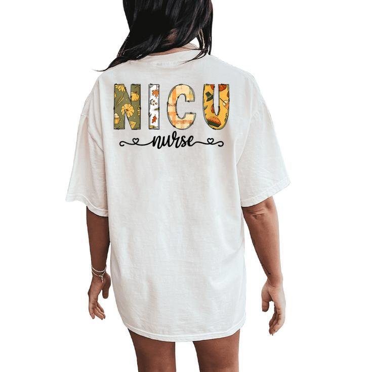 Nicu Nurse Fall Halloween For Women's Oversized Comfort T-Shirt Back Print