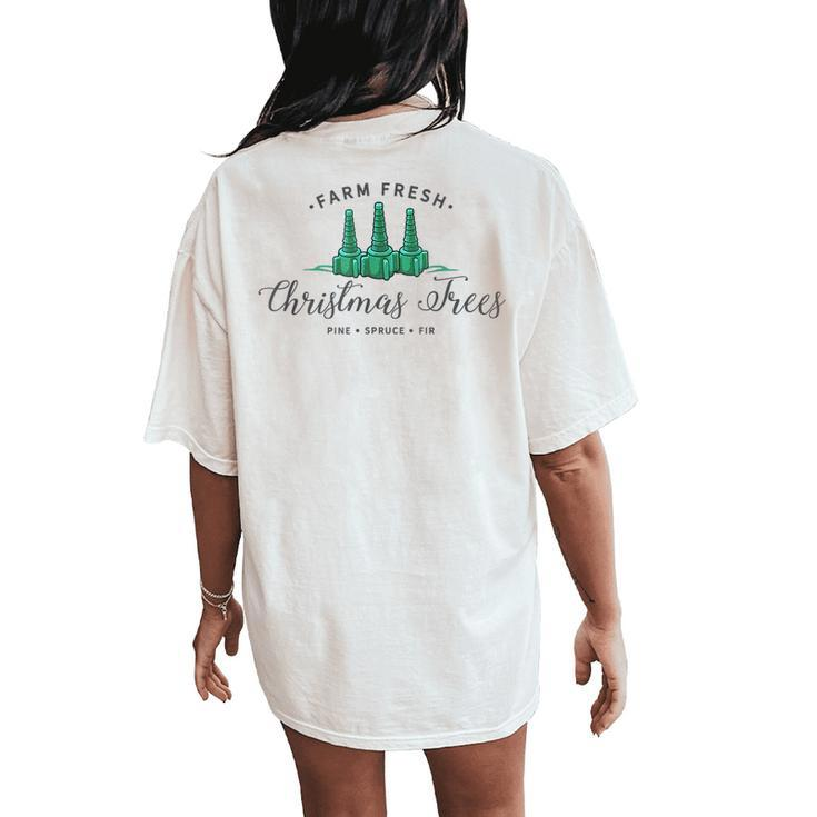 Nurse Respiratory Therapist Christmas Rt Xmas Trees Icu Rrt Women's Oversized Comfort T-Shirt Back Print