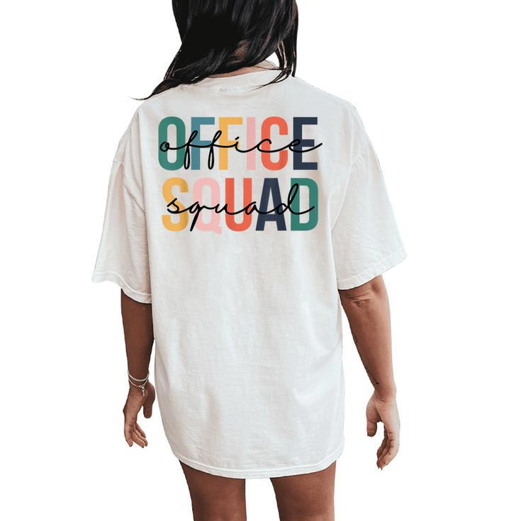 Retro Office Squad Back To School Teachers Students Women's Oversized Comfort T-Shirt Back Print