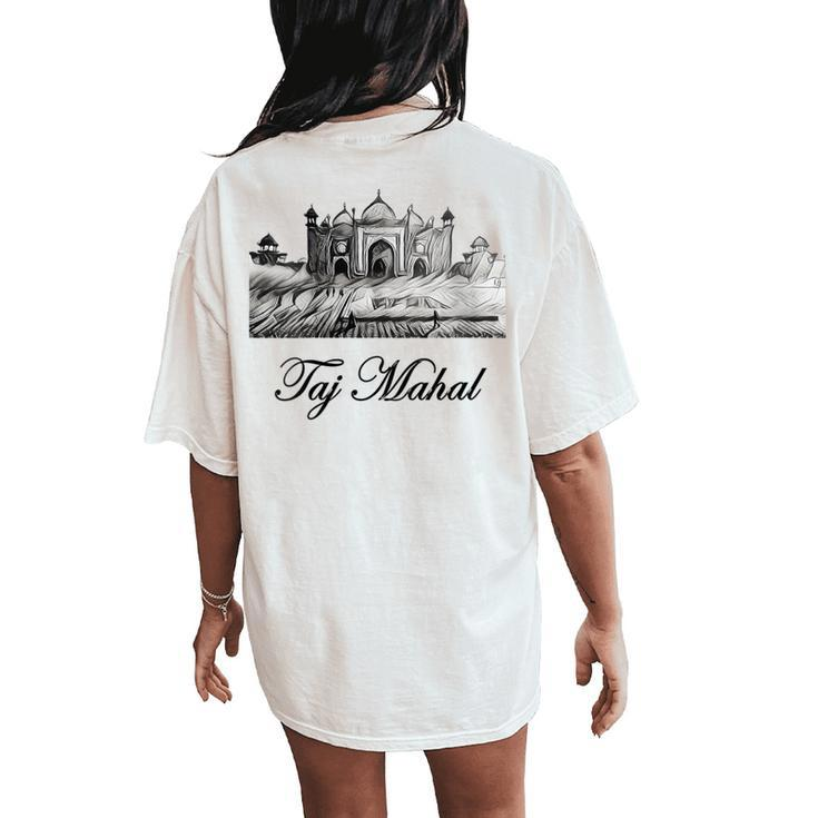 Taj Mahal T India Indian Agra Women's Oversized Comfort T-Shirt Back Print