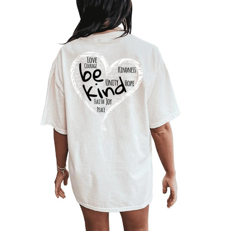 Unity Day Orange Heart Be Kind Anti Bullying Women's Oversized Comfort T-Shirt Back Print