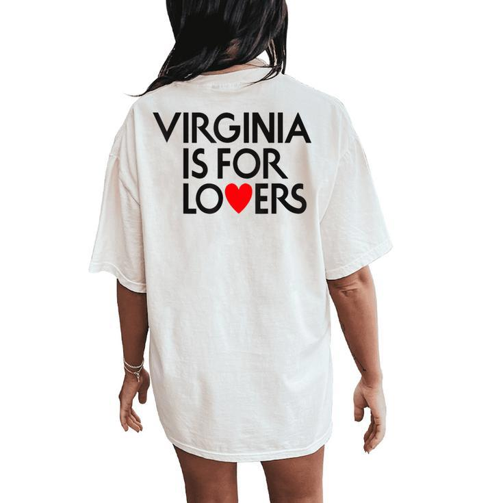 Vintage Virginia Is For The Lovers For Men Women's Oversized Comfort T-Shirt Back Print