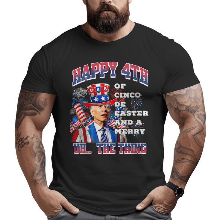 Biden Merry 4Th The Thing Confused Joe Biden 4Th Of July  Big and Tall Men Graphic T-shirt