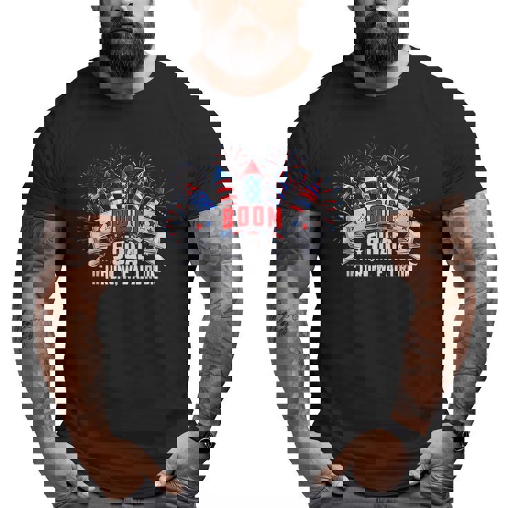 Boom Squad Firework Director 4Th Of July I Run You Run  Big and Tall Men Graphic T-shirt