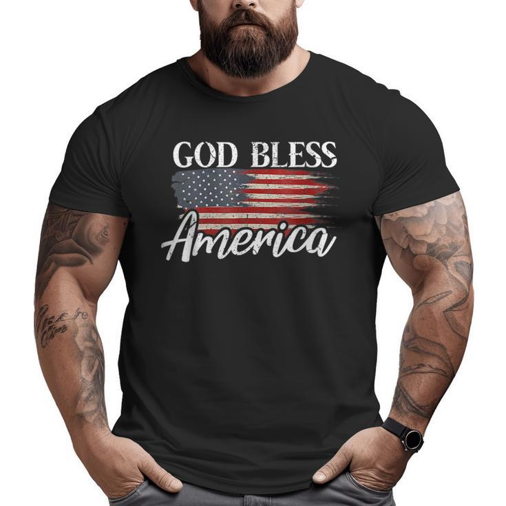 God Bless America  I 4Th Of July Patriotic Usa  Patriotic Funny Gifts Big and Tall Men Graphic T-shirt