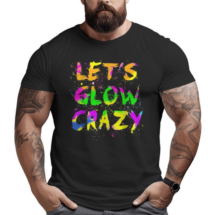 Retro Glow Design For Kids And Adults In Bright Colors 80 90  Big and Tall Men Graphic T-shirt