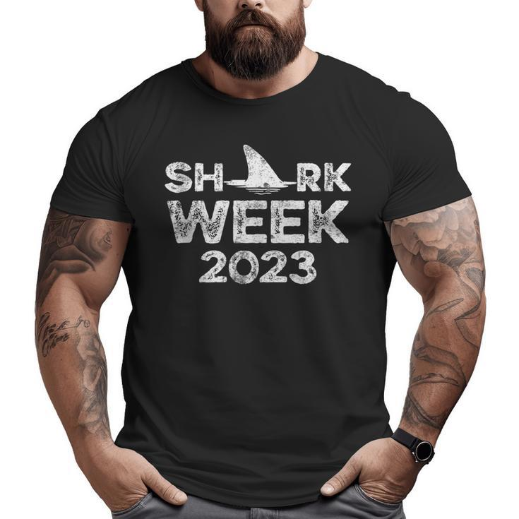Retro Shark Fin Week 2023 Lovers Animal Ocean Trip Biologist  Gifts For Shark Lovers Funny Gifts Big and Tall Men Graphic T-shirt