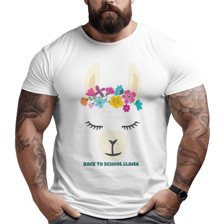 Kids Back To School Llama - Girls Kindergarten Grade 1 2 3 4 5   Gifts For Llama Lovers Funny Gifts Big and Tall Men Graphic T-shirt