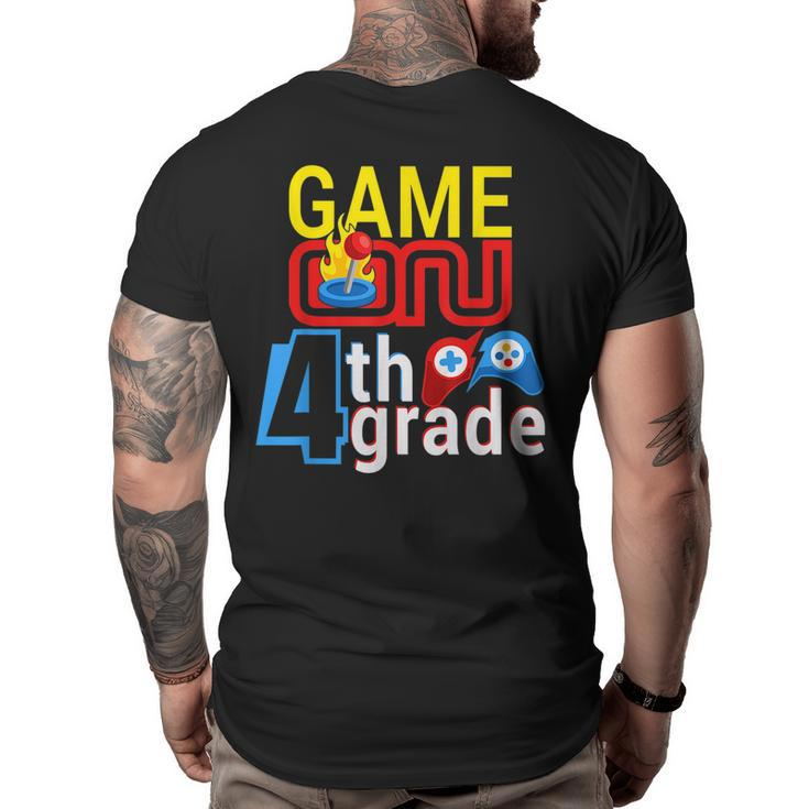 4Th Grade Student - Fun Game On Video Controller T  Big and Tall Men Back Print T-shirt