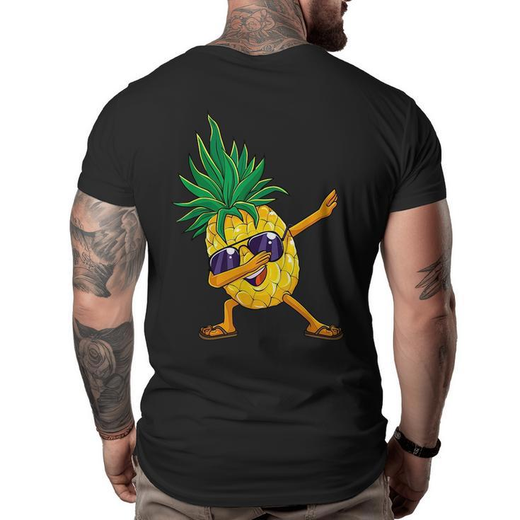 Dabbing Pineapple Hawaii Dab Dance Hawaiian Kids  Big and Tall Men Back Print T-shirt