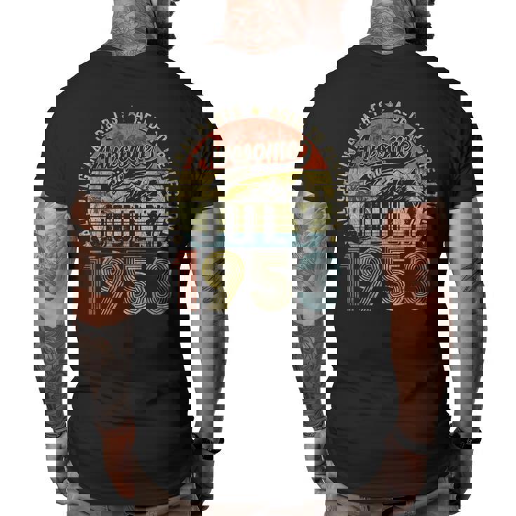 Funny 70 Year Old July 1953 Vintage Retro 70Th Birthday Gift 70Th Birthday Funny Gifts Big and Tall Men Back Print T-shirt