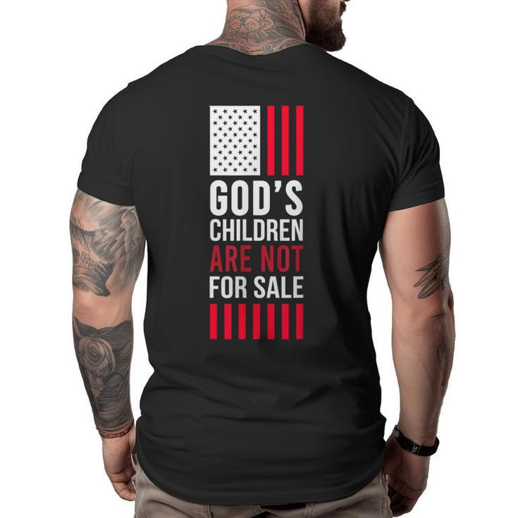 Funny Gods Children Are Not For Sale    Big and Tall Men Back Print T-shirt