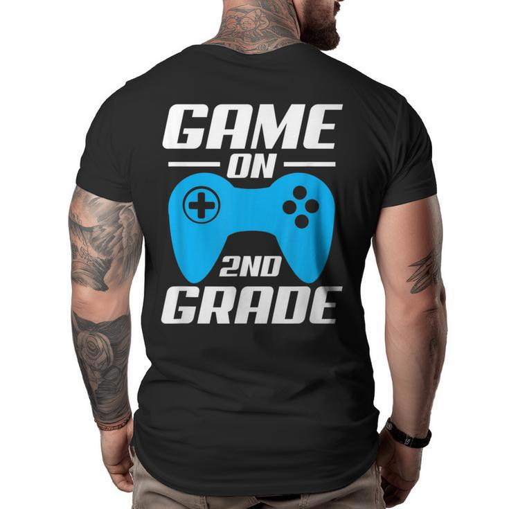 Game On Video Controller 2Nd Grade Funny  Big and Tall Men Back Print T-shirt