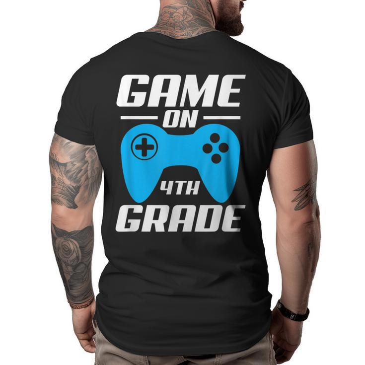 Game On Video Controller 4Th Grade  Big and Tall Men Back Print T-shirt
