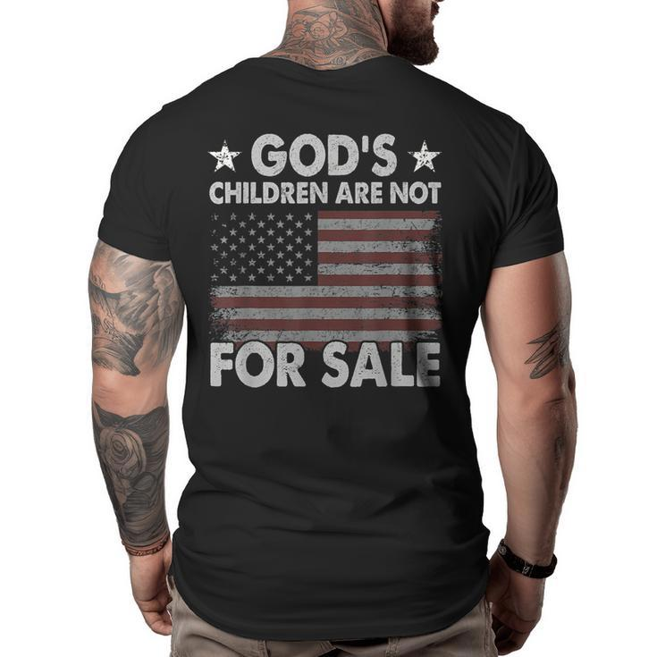 Gods Children Are Not For Sale Christian Gods Children Men  Big and Tall Men Back Print T-shirt