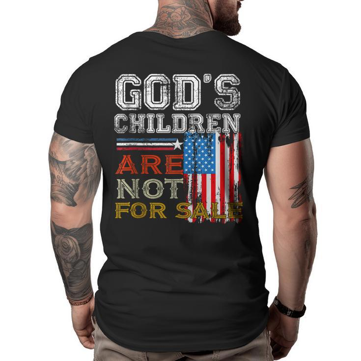 Gods Children Are Not For Sale Embracing Sound Of Freedom  Freedom Funny Gifts Big and Tall Men Back Print T-shirt