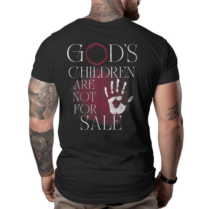 Gods Children Are Not For Sale For Children Family  Big and Tall Men Back Print T-shirt