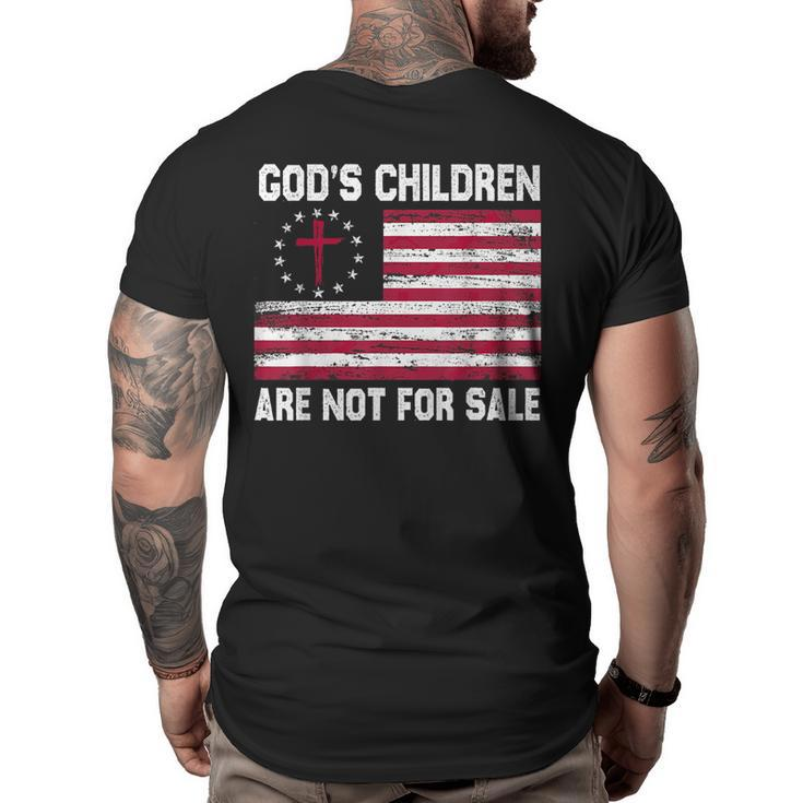 Gods Children Are Not For Sale Funny Quote Gods Children  Big and Tall Men Back Print T-shirt