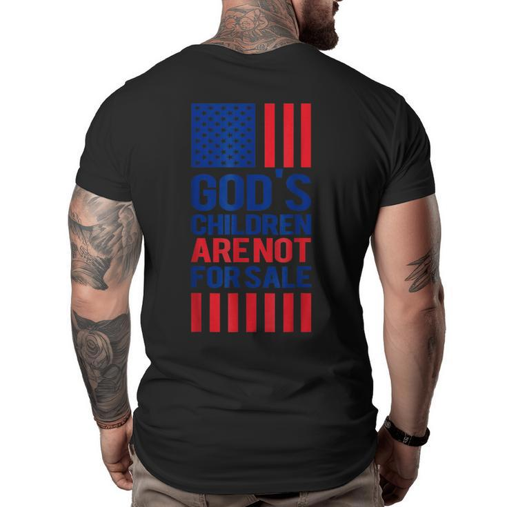 Gods Children Are Not For Sale Jesus Christ Christian  Big and Tall Men Back Print T-shirt
