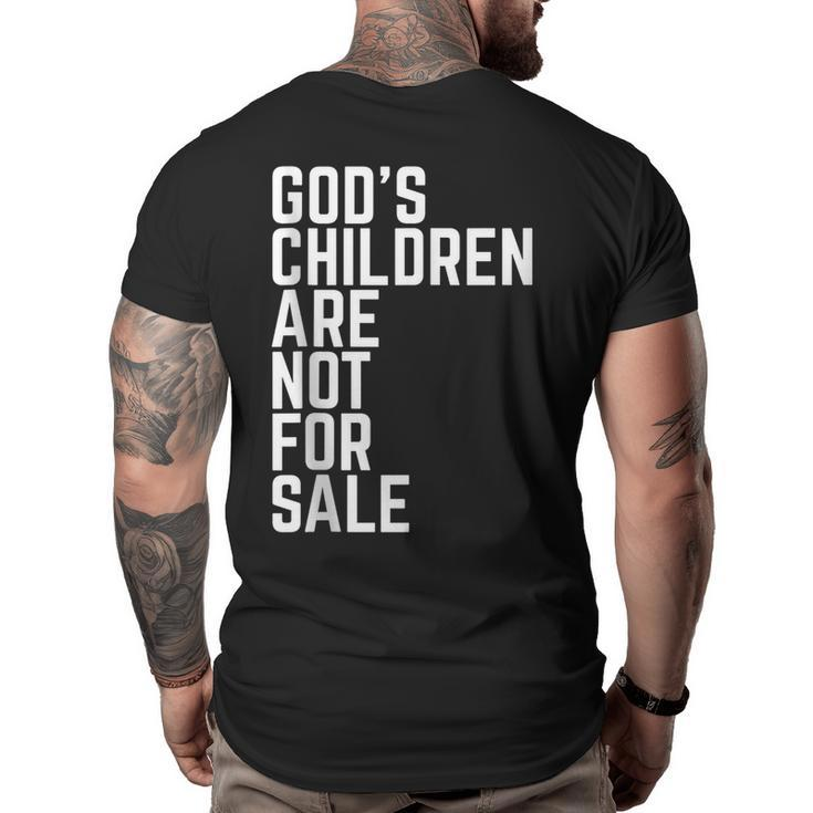 Gods Children Are Not For Sale Jesus Christian America Flag  Christian Gifts Big and Tall Men Back Print T-shirt