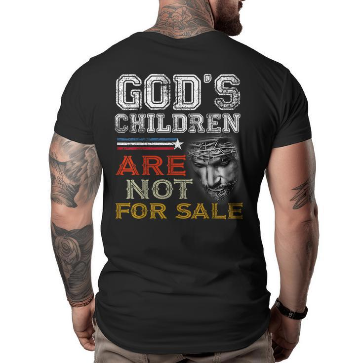 Gods Children Are Not For Sale Vintage Gods Children  Big and Tall Men Back Print T-shirt
